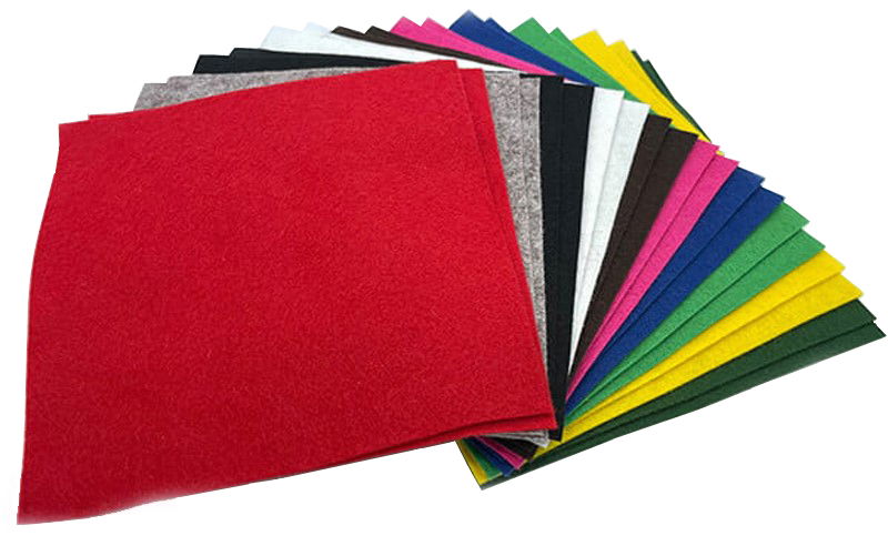 F6-MIX2 - FELT SQUARES 6 INCH (15cm) MIX 2 BRIGHTS