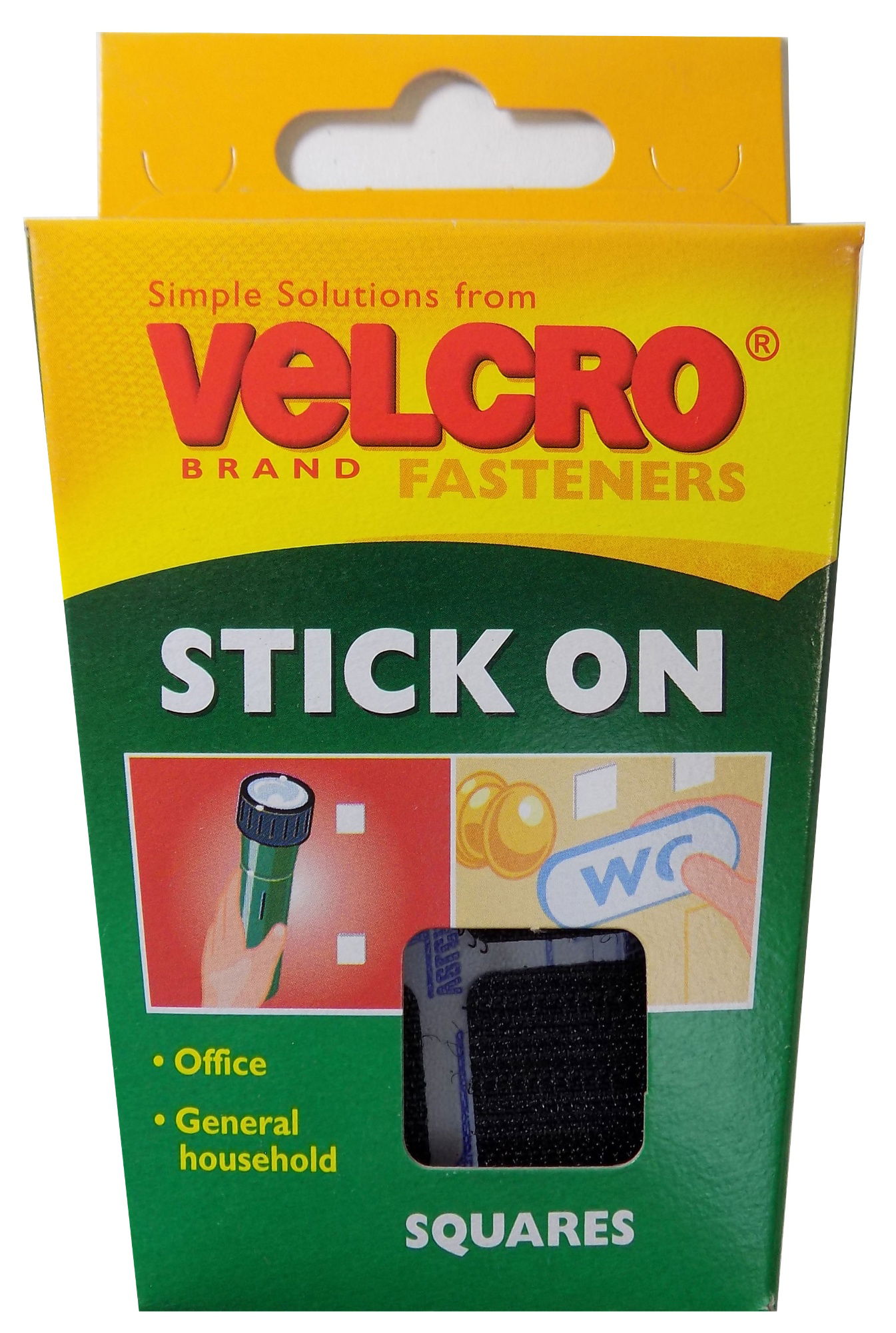 V60236  **VELCRO SQUARES STICK ON 25 MM -24 SETS BLACK