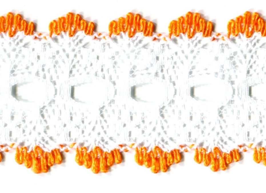 L635O-30 - **EYELET LACE FLAT ORANGE 32MM