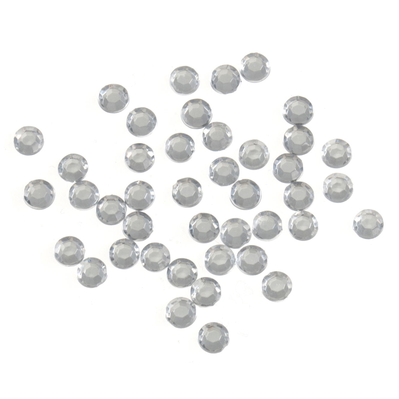 B6013-1 - ACRYLIC STONES 5mm ROUND (100pcs) 1 CLEAR