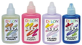 D3D-63  **DYLON 3D PAINTS GLITTER GREEN