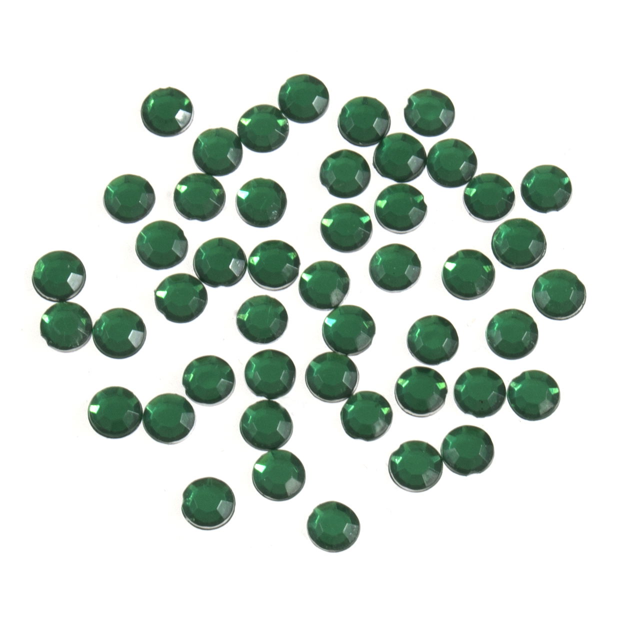 B6013-26 - ACRYLIC STONES 5mm ROUND (100pcs) 26 GREEN