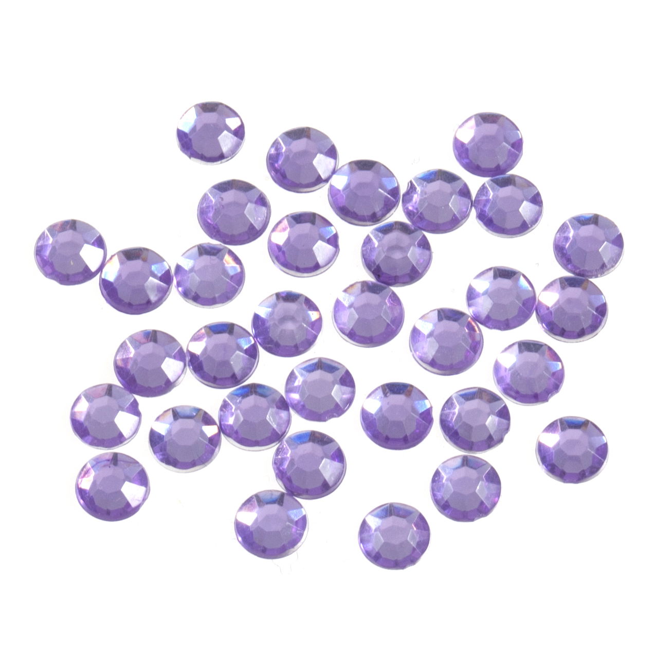 B6014-11 - ACRYLIC STONES 7mm ROUND (50pcs) 11 LILAC