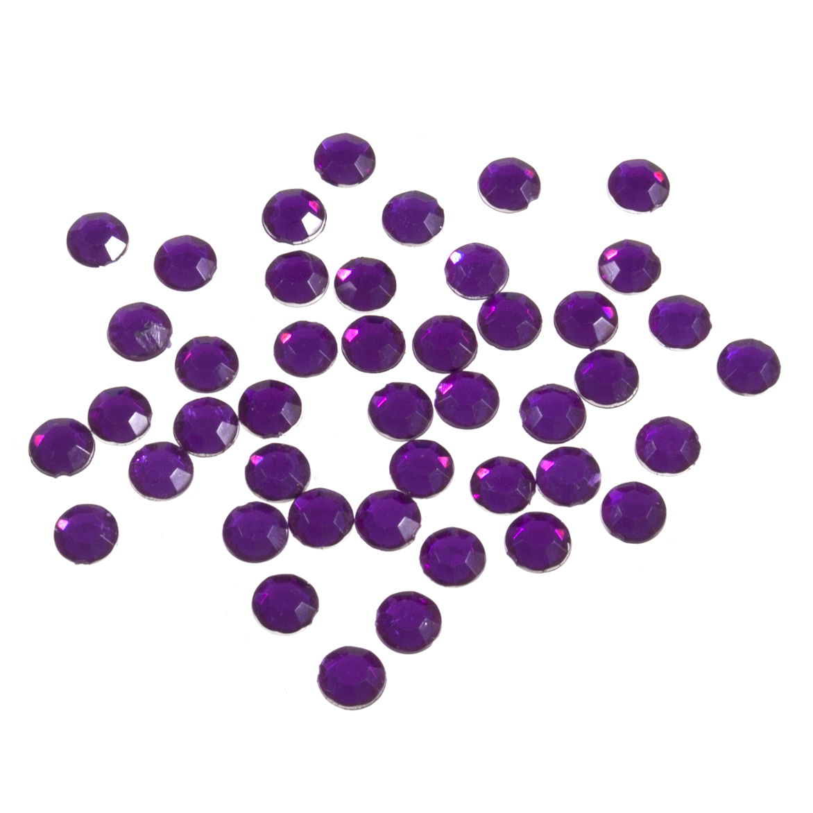 B6013-14 - ACRYLIC STONES 5mm ROUND (100pcs) 14 PURPLE