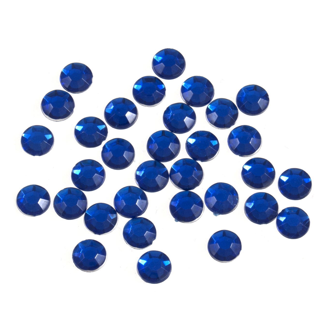 B6014-20 - ACRYLIC STONES 7mm ROUND (50pcs) 20 ROYAL