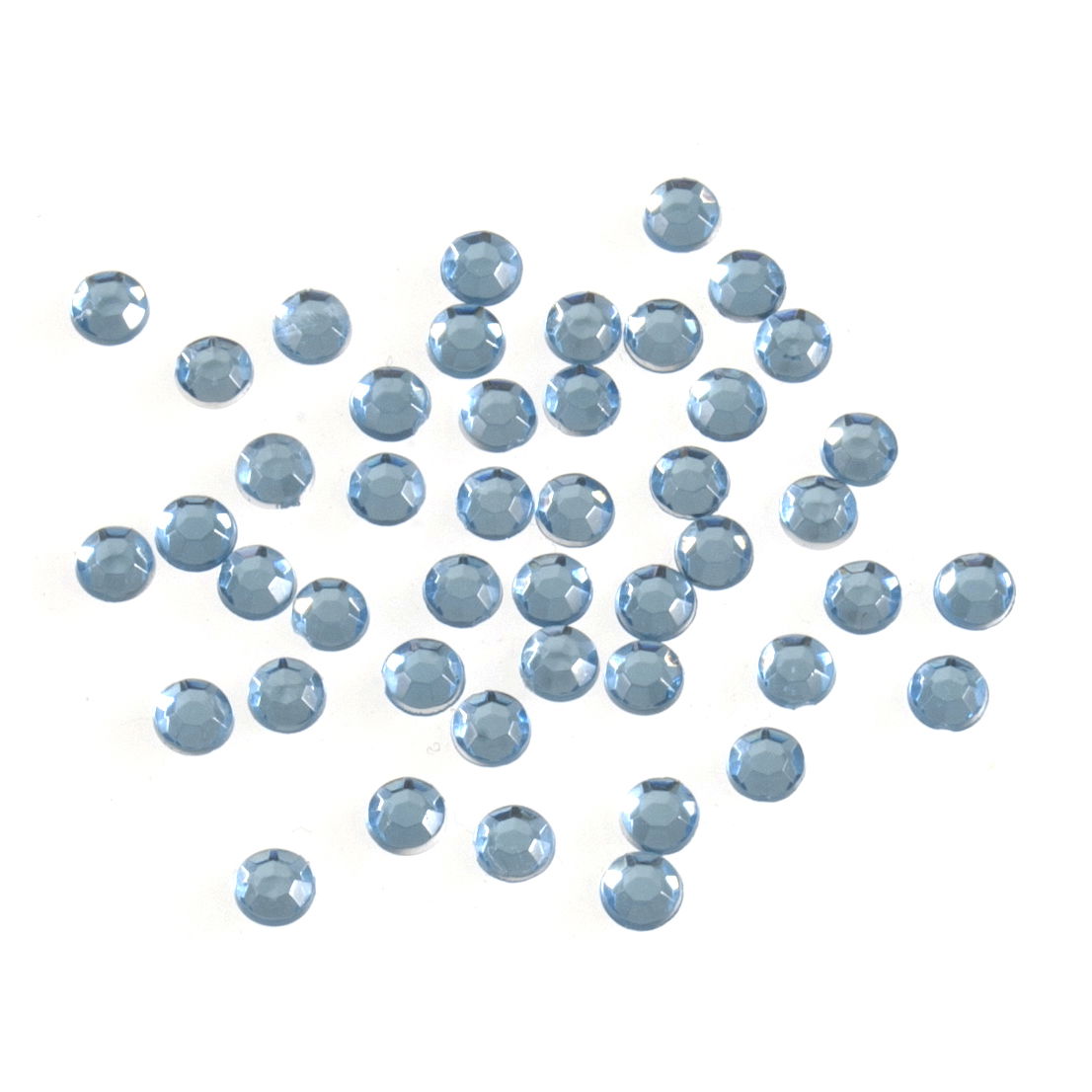 B6012-17 - ACRYLIC STONES 4mm ROUND (100pcs) 17 BLUE