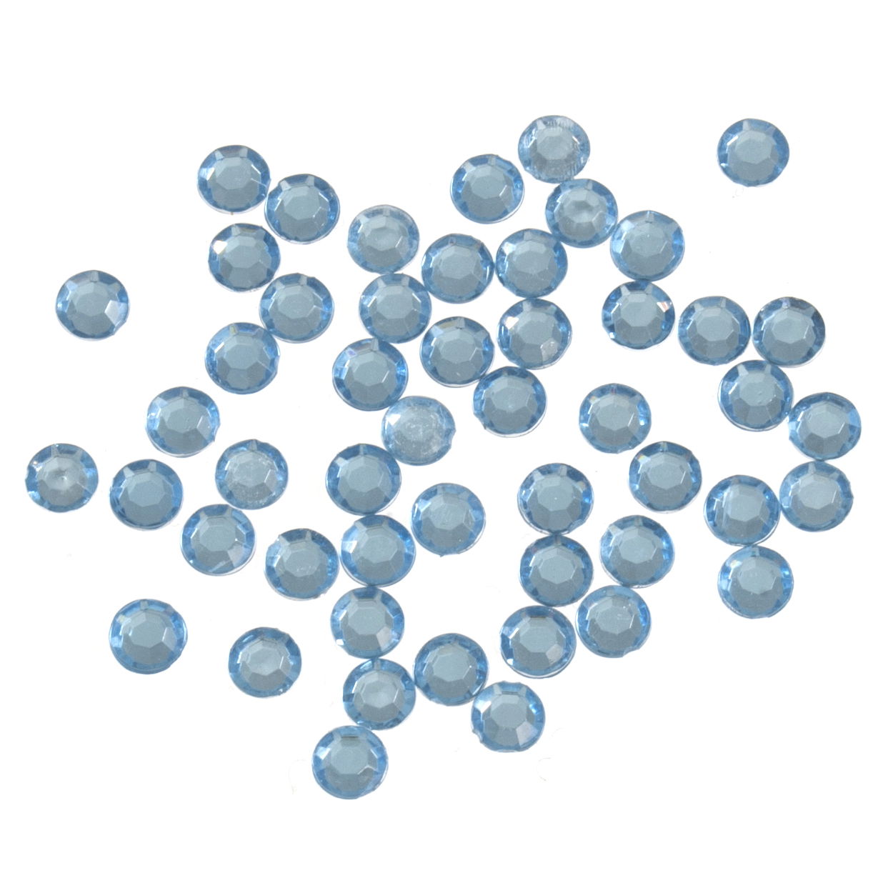 B6013-17 - ACRYLIC STONES 5mm ROUND (100pcs) 17 BLUE