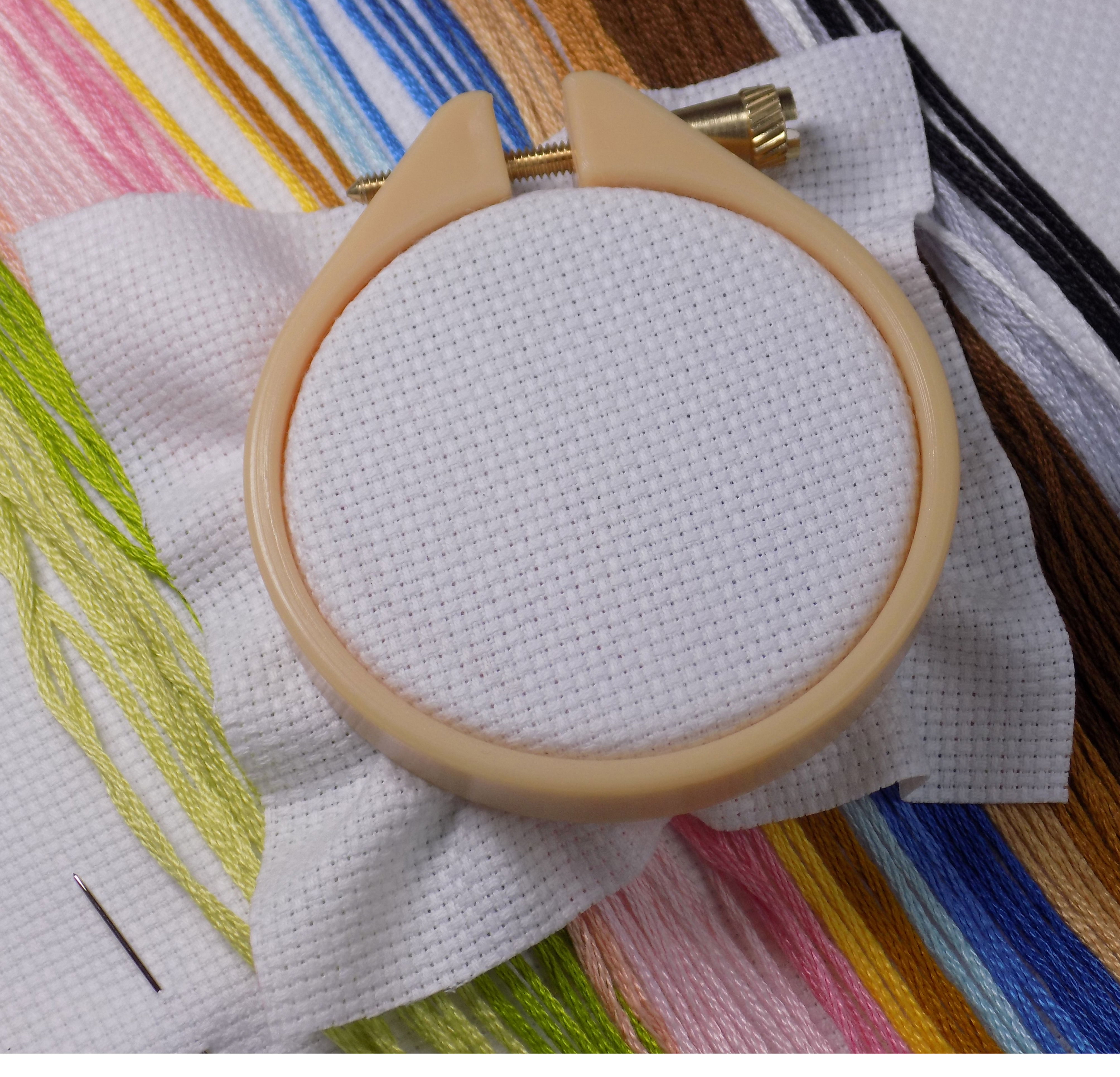 HA2 - Colours MINI EMBROIDERY HOOP - DISPLAY FRAME 2 INCH 50MM