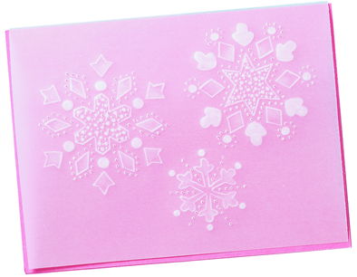 295585 - ***FISKARS PARCHAMORE STENCIL SET SNOWFLAKES