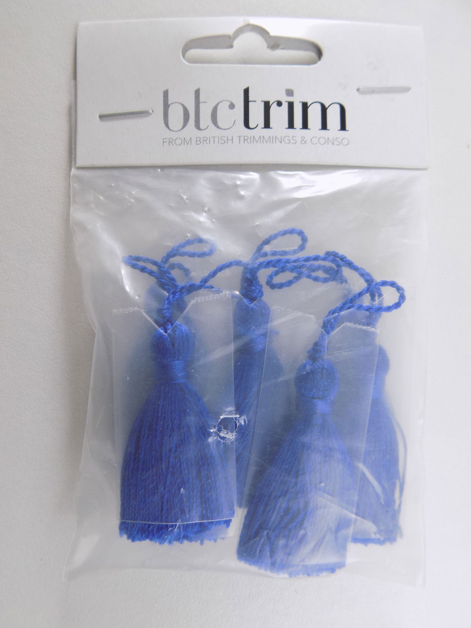 BTTA14 COBALT 4CM TASSEL PACK OF 8