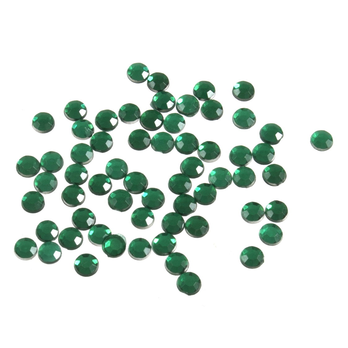 B6012-26 - ACRYLIC STONES 4mm ROUND (100pcs) 26 GREEN