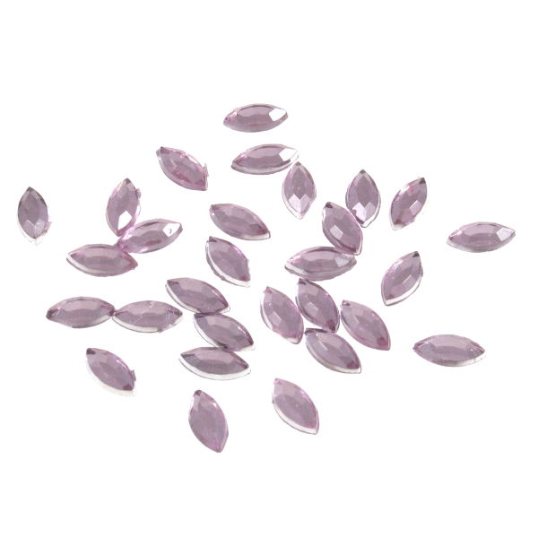 B6039-6 - ACRYLIC STONES 8x4mm OVAL (30pcs) 6 PINK