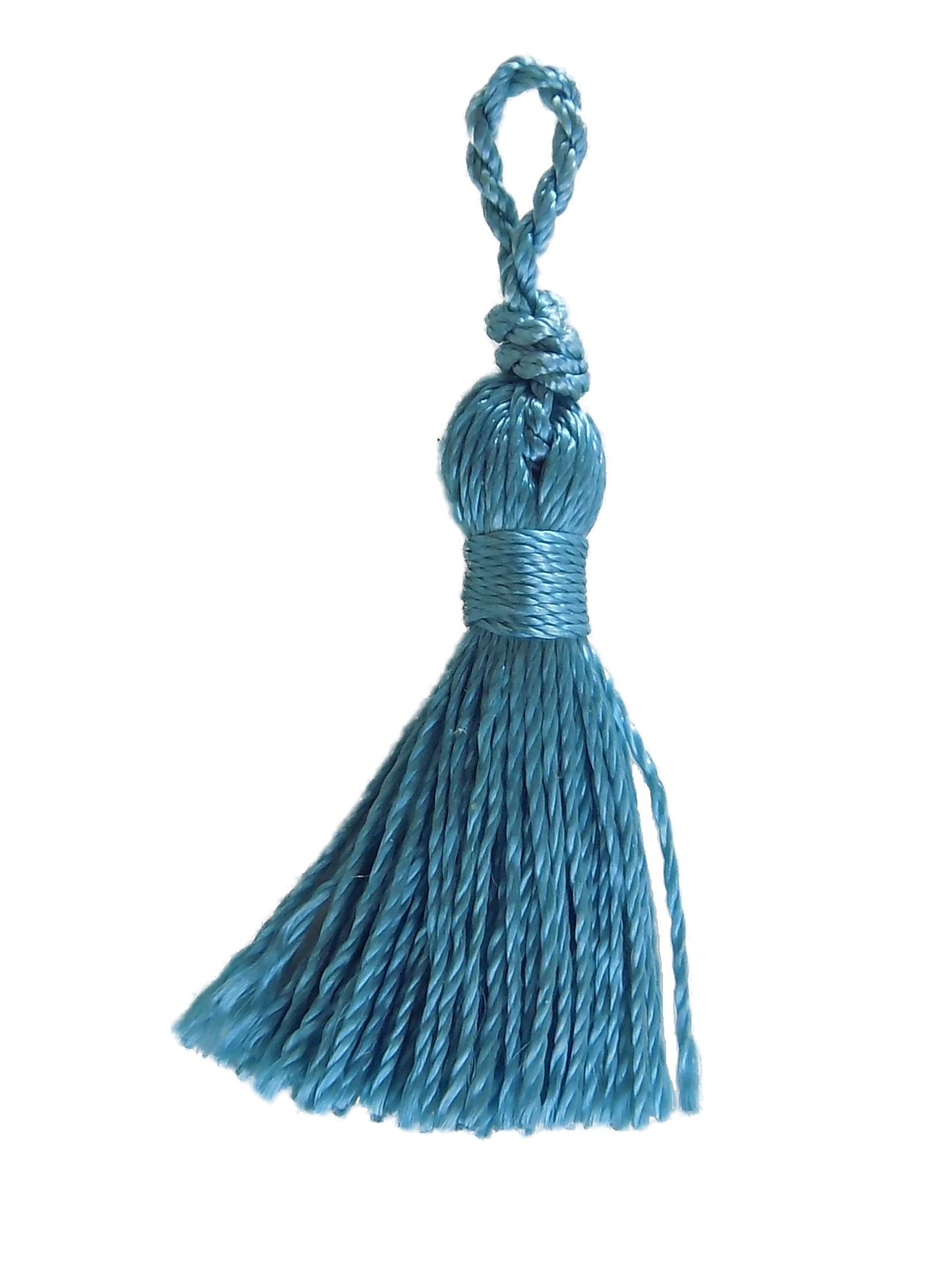 BTTA2 AQUA 3CM TASSEL (PACK OF 8)