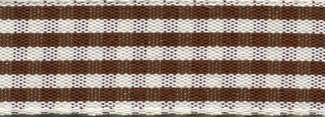 1377-15-25 - **BERI RUSTIC GINGHAM 15MM COL 25 BROWN 20M